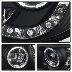 Spyder Signature Toyota Tacoma 05-11 Replaceable LEDs Halo LED Projector Headlights High H1/Low H1 Included Black Smoke