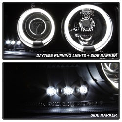 Spyder Signature GMC Sierra 1500/Sierra 1500 HD/Sierra 2500/Sierra 2500 HD/Sierra 3500/Yukon/Yukon XL 1500 99-07 Replaceable LEDs CCFL Halo LED Projector Headlights High 9005 Not Included Low 9006 Included