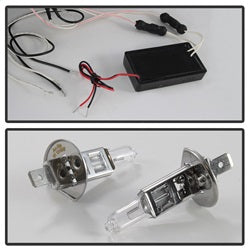 Spyder Signature Dodge Ram 1500/Ram 2500/Ram 3500 02-05 Replaceable LEDs CCFL Halo LED Projector Headlights High H1/Low H1 Included Black Smoke