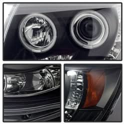 Spyder Signature Toyota Tacoma 05-11 Replaceable LEDs CCFL Halo LED Projector Headlights High H1/Low H1 Included Black Smoke