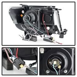 Spyder Signature Toyota Tacoma 05-11 Replaceable LEDs CCFL Halo LED Projector Headlights High H1/Low H1 Included Black Smoke
