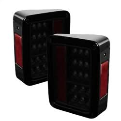 Spyder Jeep Wrangler (JK) 07-18 Black Smoke LED Tail Lights
