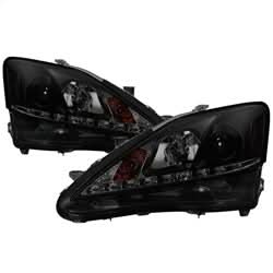 Spyder Signature Lexus IS250/IS350 06-10 Black Smoke DRL Projector Headlights