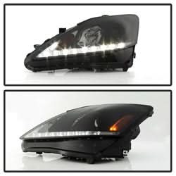 Spyder Signature Lexus IS250/IS350 06-10 Black Smoke DRL Projector Headlights