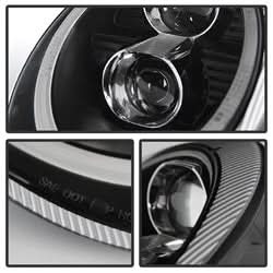 Spyder Signature Porsche 911 05-09 Halogen Model Only DRL LED Projector Headlights Not Compatible With Xenon/HID Model Black