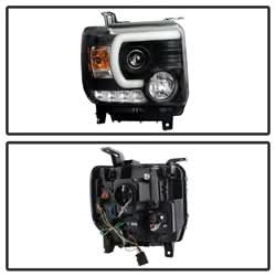 Spyder Signature GMC Sierra 1500/Sierra 2500 HD/Sierra 3500 HD 14-15 Light Bar DRL DRL Projector Headlights Black