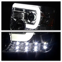 Spyder Signature GMC Sierra 1500/Sierra 2500 HD/Sierra 3500 HD 14-15 Light Bar DRL DRL LED Projector Headlights Chrome