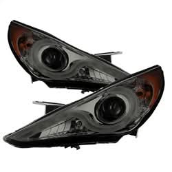 Spyder Hyundai Sonata 11-13 Verson 2 Projector Headlights ( Does Not Fit Hybrid Model ) - Light Bar DRL - Chrome
