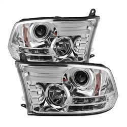 Spyder Signature Dodge Ram 1500/Ram 2500/Ram 3500/1500/2500/3500 09-10 Light Bar DRL Projector Headlights Chrome High 9005 Not Incl./Low H1 Incl.