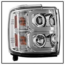 Spyder Signature Chevrolet Silverado 2500 HD/Silverado 3500 HD 15-16 Light Bar DRL Projector Headlights Chrome