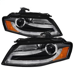 Spyder Signature Audi A4 09-12 Halogen Model Only DRL LED Projector Headlights Not Compatible With Xenon/HID Model Black