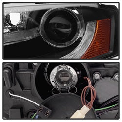 Spyder Signature Audi A4 09-12 Halogen Model Only DRL LED Projector Headlights Not Compatible With Xenon/HID Model Black