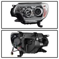 Spyder Signature Toyota Tacoma 12-15 Light Bar DRL DRL Projector Headlights Chrome