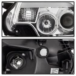 Spyder Signature Toyota Tacoma 12-15 Light Bar DRL DRL Projector Headlights Chrome
