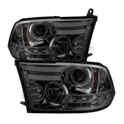 Spyder Signature Ram 1500/2500/3500 13-16 Light Bar DRL Projector Headlights Smoke Not Compatible On Models w/Factory Dual Lamp/Quad Lamp Headlights
