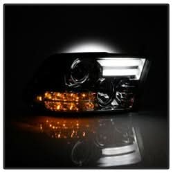 Spyder Signature Dodge Ram 1500/Ram 2500/Ram 3500/1500/2500/3500 09-10 Light Bar DRL Projector Headlights High 9005 Not Incl./Low H1 Incl. Smoke