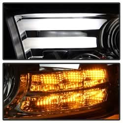 Spyder Signature Dodge Ram 1500/Ram 2500/Ram 3500/1500/2500/3500 09-10 Light Bar DRL Projector Headlights High 9005 Not Incl./Low H1 Incl. Smoke