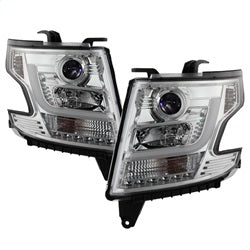 Spyder Signature Chevrolet Suburban 1500/Suburban 3500 HD/Tahoe 15-16 Chrome DRL LED Projector Headlights