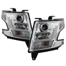 Spyder Signature Chevrolet Suburban 1500/Suburban 3500 HD/Tahoe 15-16 Chrome DRL LED Projector Headlights