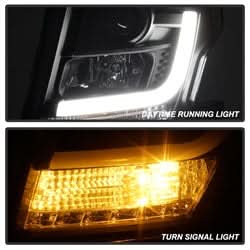 Spyder Signature Chevrolet Suburban 1500/Suburban 3500 HD/Tahoe 15-16 Black DRL LED Projector Headlights