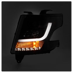 Spyder Signature Chevrolet Suburban 1500/Suburban 3500 HD/Tahoe 15-16 Black DRL LED Projector Headlights