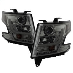 Spyder Signature Chevrolet Suburban 1500/Suburban 3500 HD/Tahoe 15-16 Smoke DRL LED Projector Headlights