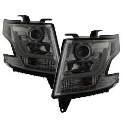 Spyder Signature Chevrolet Suburban 1500/Suburban 3500 HD/Tahoe 15-16 Smoke DRL LED Projector Headlights