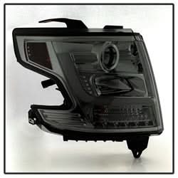 Spyder Signature Chevrolet Suburban 1500/Suburban 3500 HD/Tahoe 15-16 Smoke DRL LED Projector Headlights