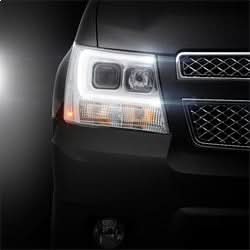 Spyder Signature Chevrolet Avalanche/Suburban 1500/Suburban 2500/Tahoe 07-13 Version 2 DRL LED Projector Headlights Chrome