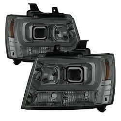 Spyder Signature Chevrolet Avalanche/Suburban 1500/Suburban 2500/Tahoe 07-13 Version 2 DRL LED Projector Headlights Smoke