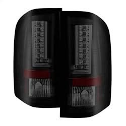 Spyder Chevrolet Silverado 1500/Silverado 1500 Classic/Silverado 1500 HD Classic/Silverado 2500 HD/Silverado 2500 HD Classic/Silverado 3500/Silverado 3500 Classic/Silverado 3500 HD 07-13 Version 2 LED Tail Lights Black Smoke