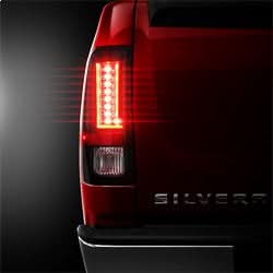 Spyder Chevrolet Silverado 1500/Silverado 1500 Classic/Silverado 1500 HD Classic/Silverado 2500 HD/Silverado 2500 HD Classic/Silverado 3500/Silverado 3500 Classic/Silverado 3500 HD 07-13 Version 2 LED Tail Lights Black Smoke