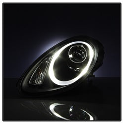 Spyder Signature Porsche Cayman 06-08 Halogen Model Only DRL Projector Headlights Not Compatible With Xenon/HID Model Black