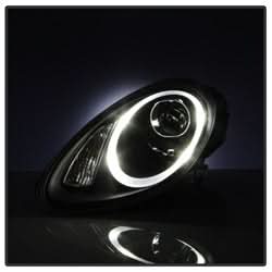 Spyder Signature Porsche Cayman 06-08 Halogen Model Only DRL Projector Headlights Not Compatible With Xenon/HID Model Black