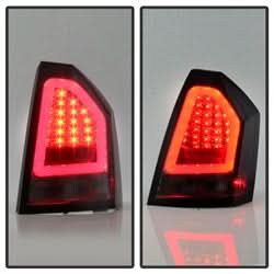 Spyder Chrysler 300 05-07 Version 2 Light Bar LED Tail Lights Red Clear