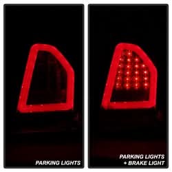 Spyder Chrysler 300C 05-07 Version 2 Light Bar LED Tail Lights - Red Clear