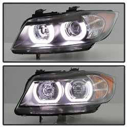 Spyder Signature BMW 323i/325i/325xi/328i/328xi/330i/330xi/335i/335xi/M3 06-08 Halogen Model Only LBDRL Projector Headlights Not Compatible w/Xenon/HID Model Black
