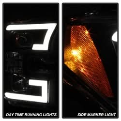 Spyder Signature Ford F-150 15-17 Black DRL LED Projector Headlights