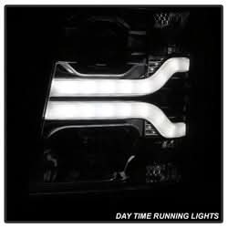 Spyder Signature Chevrolet Silverado 1500/Silverado 2500 HD/Silverado 3500 HD 07-13 Version 3 DRL LED Projector Headlights Smoke