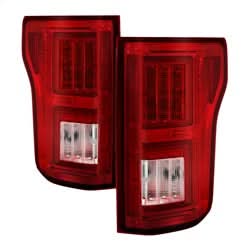 Spyder Ford F-150 15-17 Not Compatible w/Rear Blind Spot Sensor Models Light Bar LED Tail Lights Red Clear