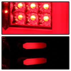 Spyder Chevrolet Silverado 1500/Silverado 2500 HD/Silverado 3500 HD 16-17 Red Clear Light Bar LED Tail Lights