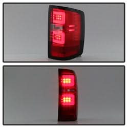 Spyder Chevrolet Silverado 1500/Silverado 2500 HD/Silverado 3500 HD 16-17 Red Clear Light Bar LED Tail Lights