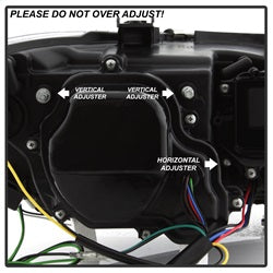 Spyder BMW E90 3-Series 06-08 4DR Version 2 Projector Headlights - HID model Non AFS Only - Light Bar DRL - Black