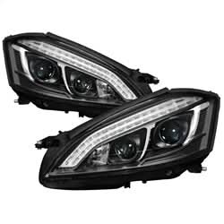 Spyder Signature Mercedes-Benz S450/S550/S600 08-09 Xenon/HID Model Only DRL LED Projector Headlights Not Compatible With Halogen Model Black