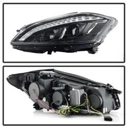 Spyder Signature Mercedes-Benz S450/S550/S600 08-09 Xenon/HID Model Only DRL LED Projector Headlights Not Compatible With Halogen Model Black