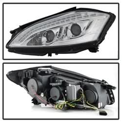 Spyder Signature Mercedes-Benz S450/S550/S600 08-09 Xenon/HID Model Only DRL LED Projector Headlights Not Compatible With Halogen Model Chrome