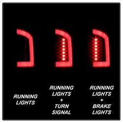 Spyder Dodge Ram 1500/Ram 2500/Ram 3500 02-06 Version 3 Light Bar LED Tail Lights Black