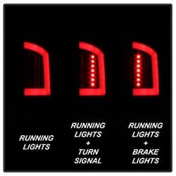 Spyder Dodge Ram 1500/Ram 2500/Ram 3500 02-06 Version 3 Light Bar LED Tail Lights Black Smoke
