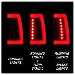 Spyder Chevrolet Suburban 1500/Suburban 2500/Tahoe/Yukon/Yukon XL 1500 00-06 Version 2 Light Bar LED Tail Lights Lift Gate Style Only Black Smoke