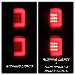 Spyder Ford F-150 09-14 Version 2 Light Bar LED Tail Lights Red Clear